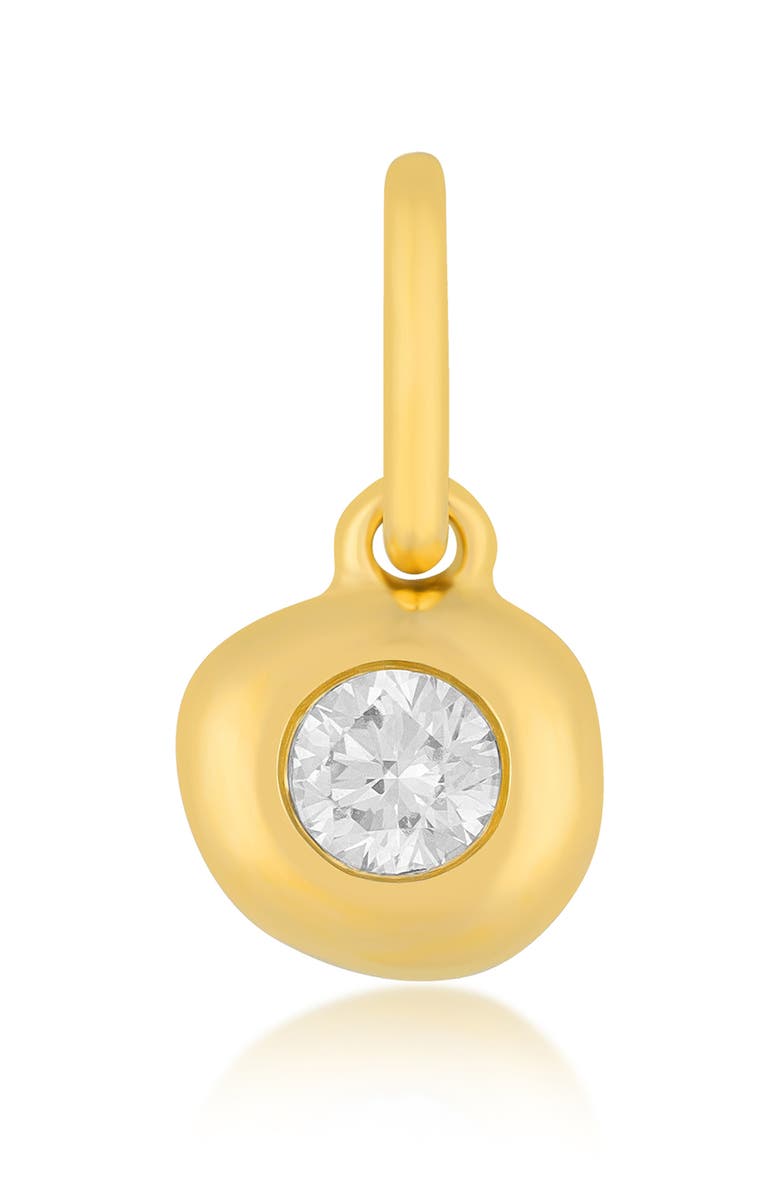 EF Collection Single Pillow Diamond Charm, Main, color, 14K Yellow Gold