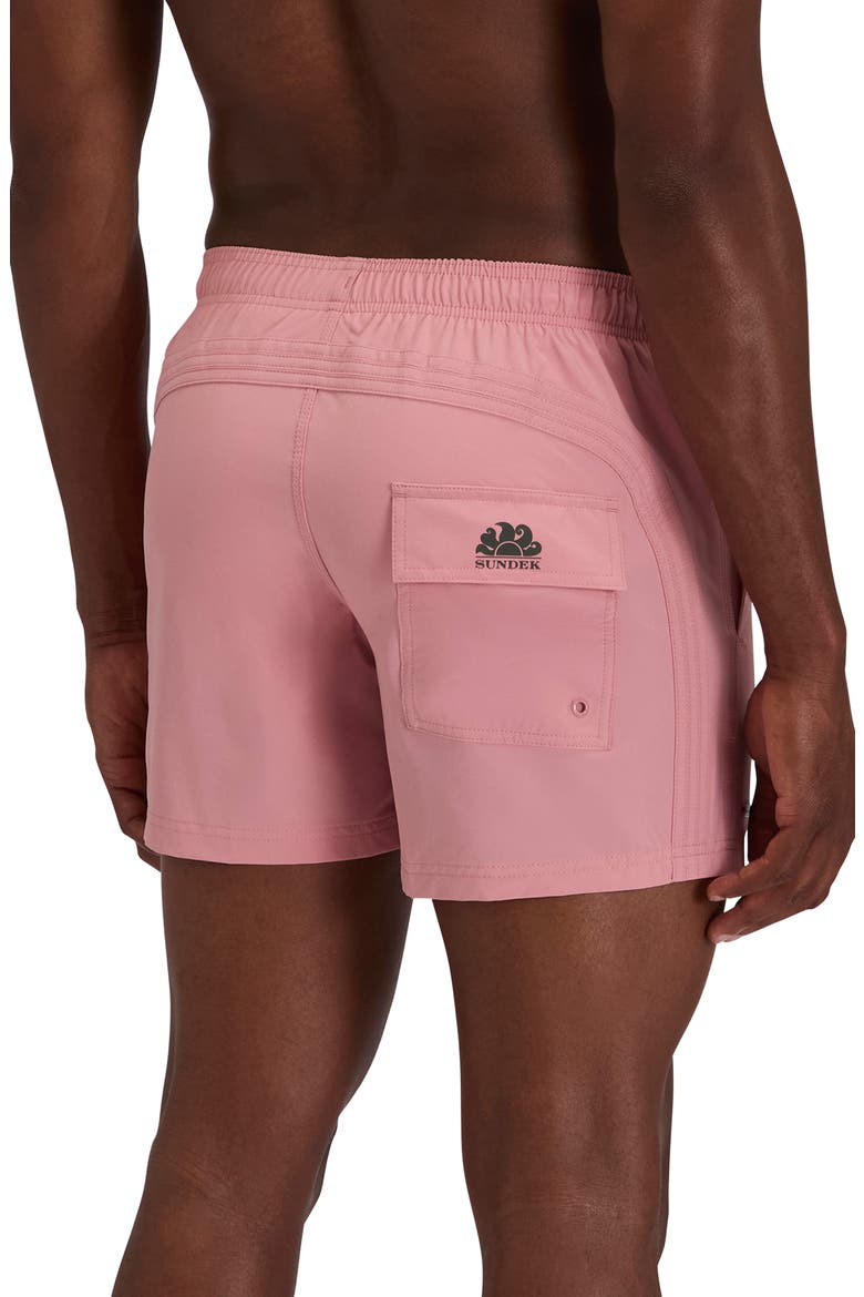 Solid Swim Trunks, Alternate, color, ROSE PETAL