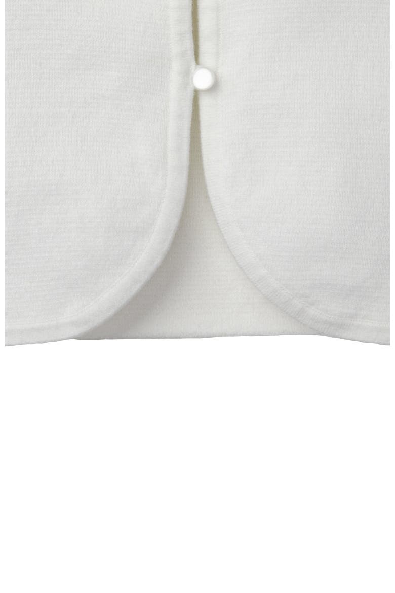 Girls' Organic Curved Hem Cardigan, Kids, Alternate, color, White