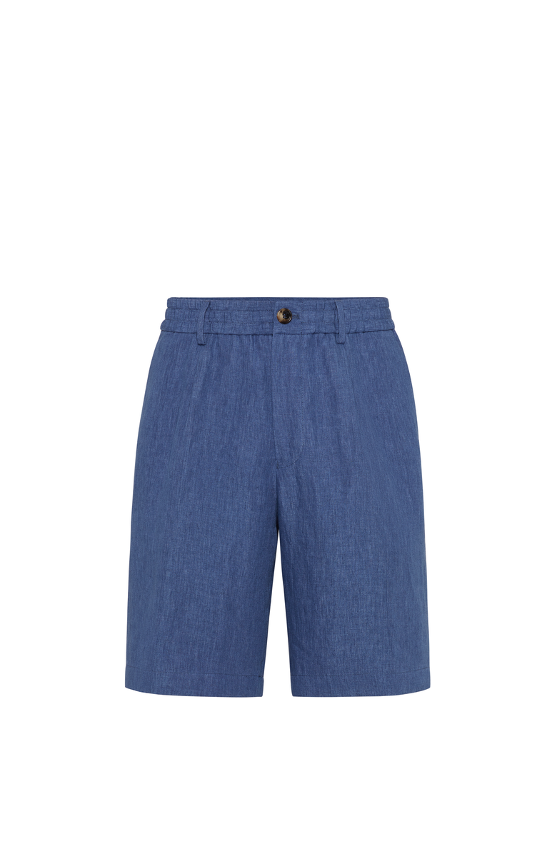 Brunello Cucinelli Délavé linen Bermuda shorts, Main, color, 