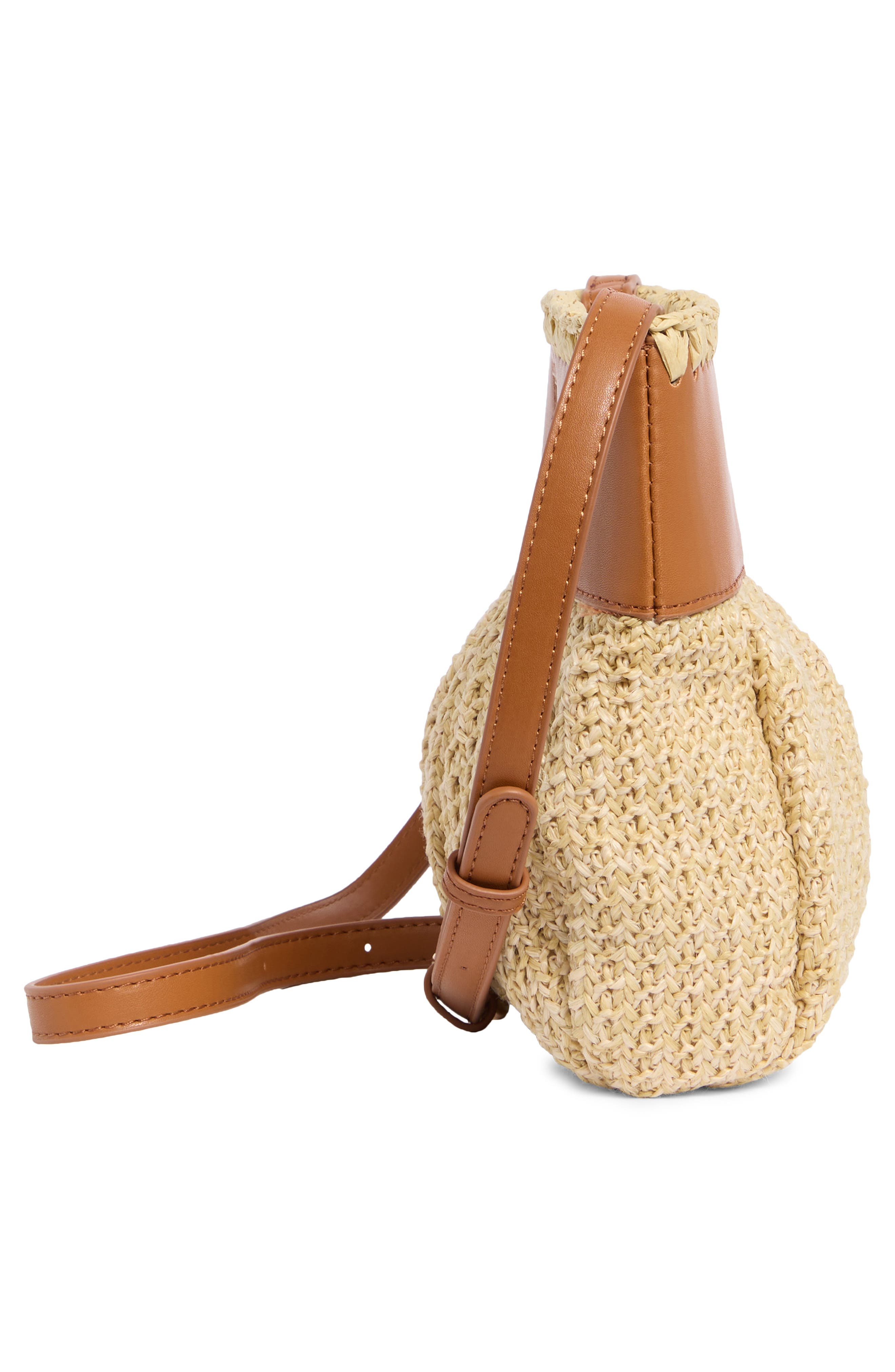 MODA LUXE Straw Crossbody Clutch, Alternate, color, Tan