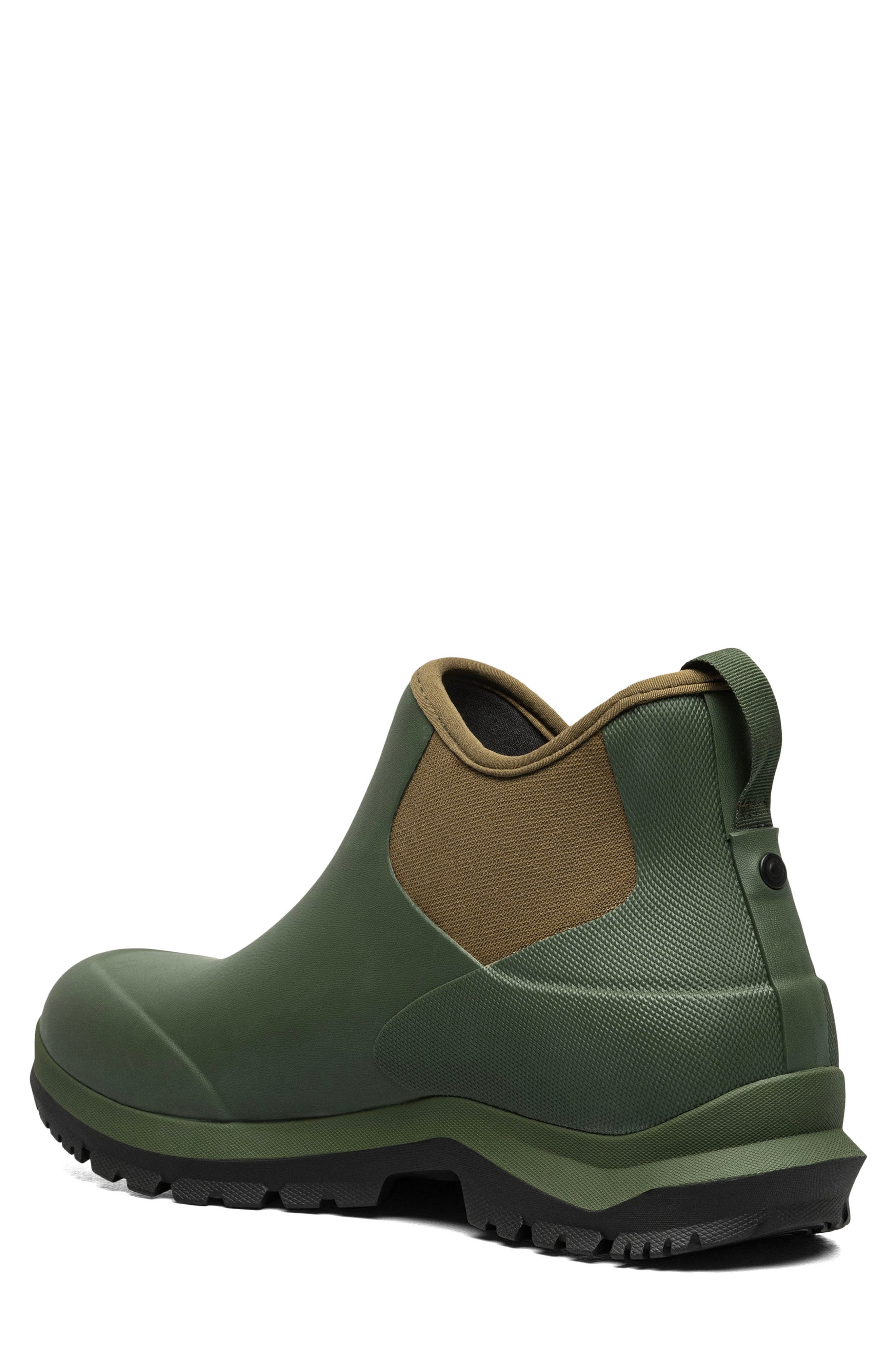 Bogs Sauvie Waterproof Chelsea Boot, Alternate, color, Dark Green