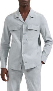 Bugatchi Aerolinen Linen Blend Shirt Jacket