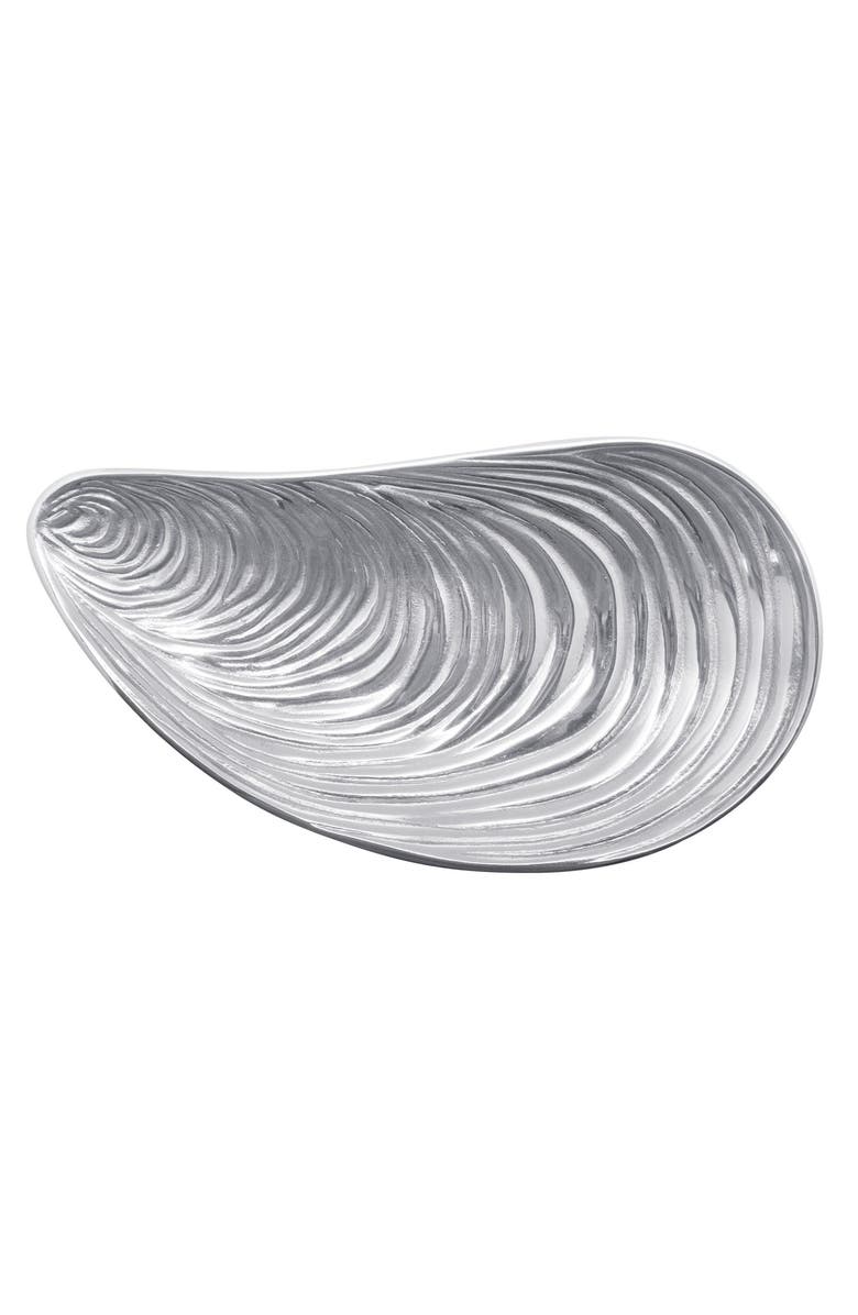 Mariposa Mussel Dip Dish, Main, color, Silver