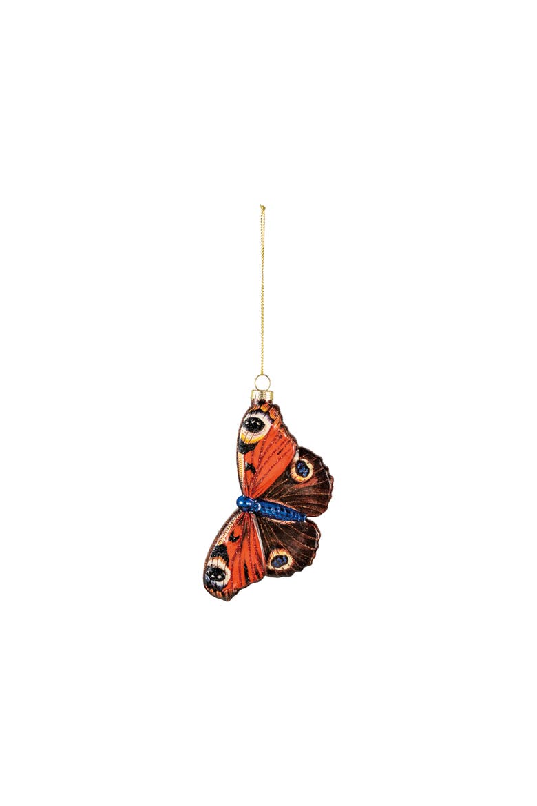 Mercury Glass Butterfly Ornament with Glitter, Main, color, Multicolor