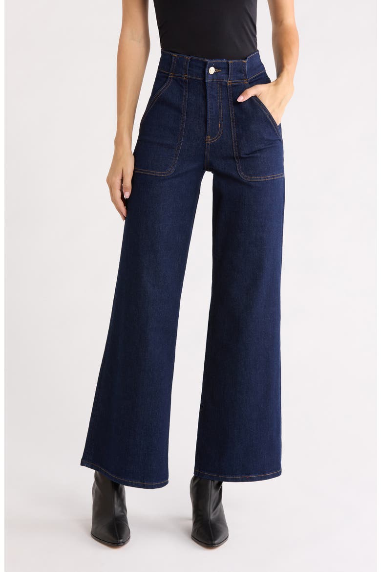 Modern Pocket High Waist Wide Leg Jeans, Main, color, RINSE