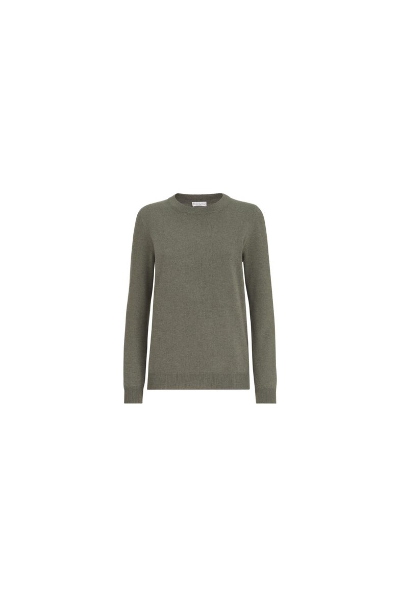 Cashmere sweater with monili, Alternate, color, Origano