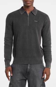 GUESS JEANS Organic Cotton Half Zip Sweater