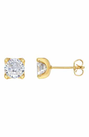 Adornia Men's Cubic Zirconia 8mm Round Stud Earrings
