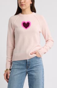 Caslon® Wool & Cashmere Heart Intarsia Sweater