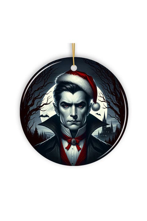 Midnight Terror Dracula Santa Hat Ornament - Version 1