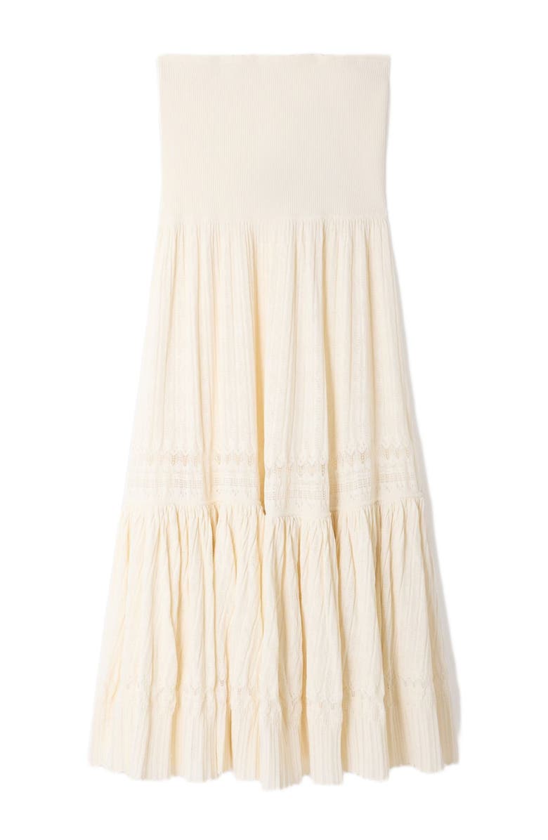 SANDRO Long knit skirt, Alternate, color, Ecru
