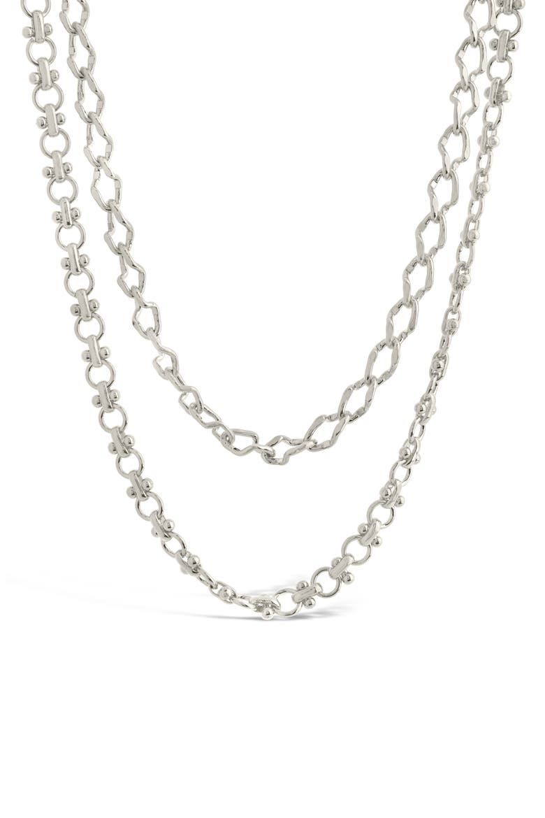 Selena Layered Necklace, Alternate, color, SILVER