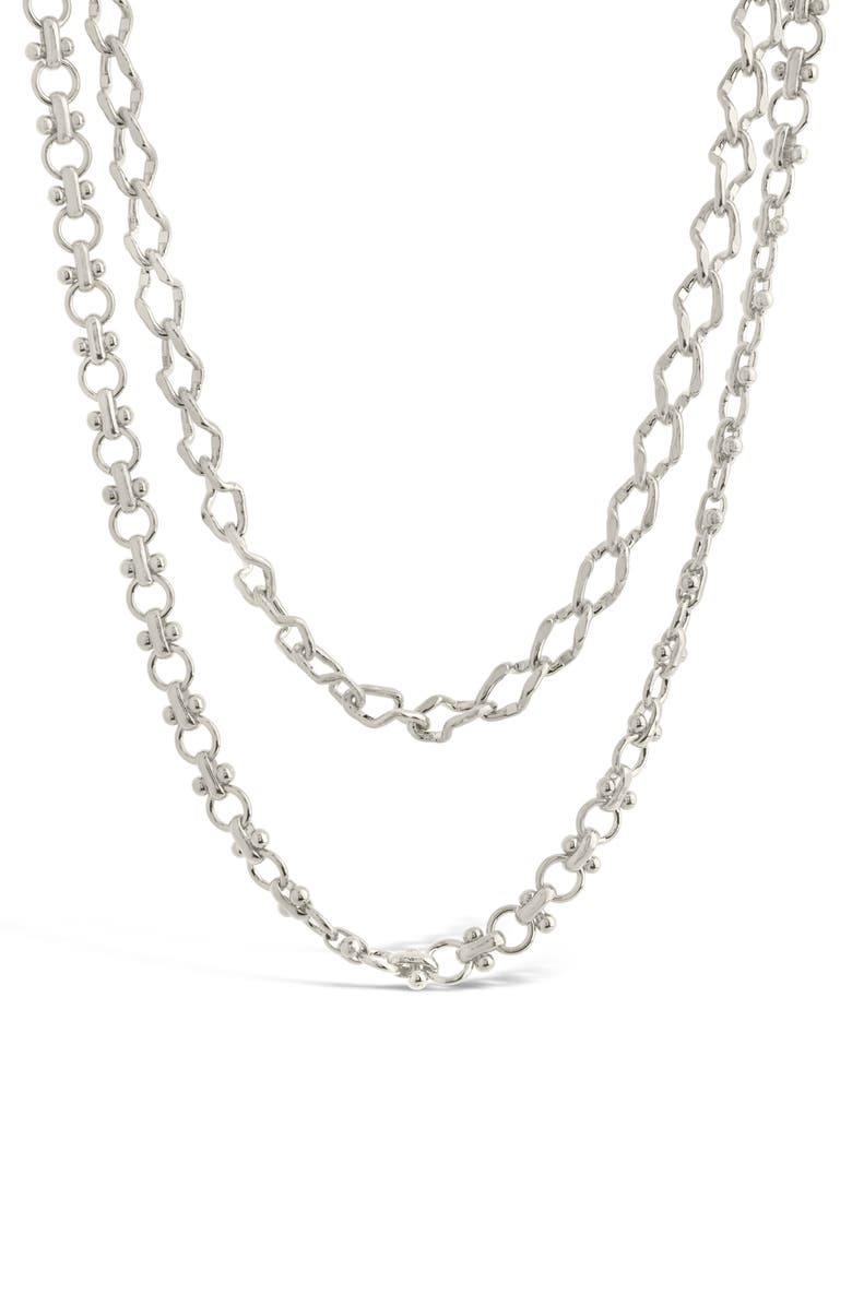 Sterling Forever Selena Layered Necklace, Alternate, color, Silver