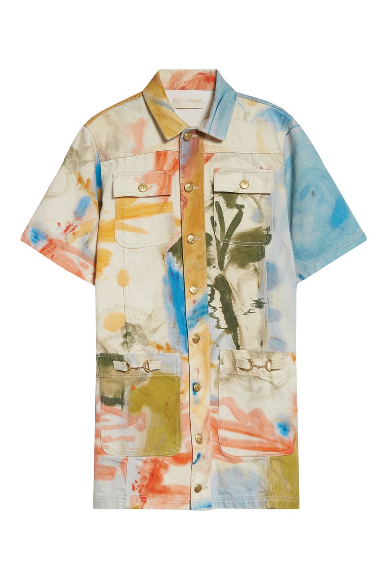 Painters Shirtdress, Alternate, color, WESTERN DREAM