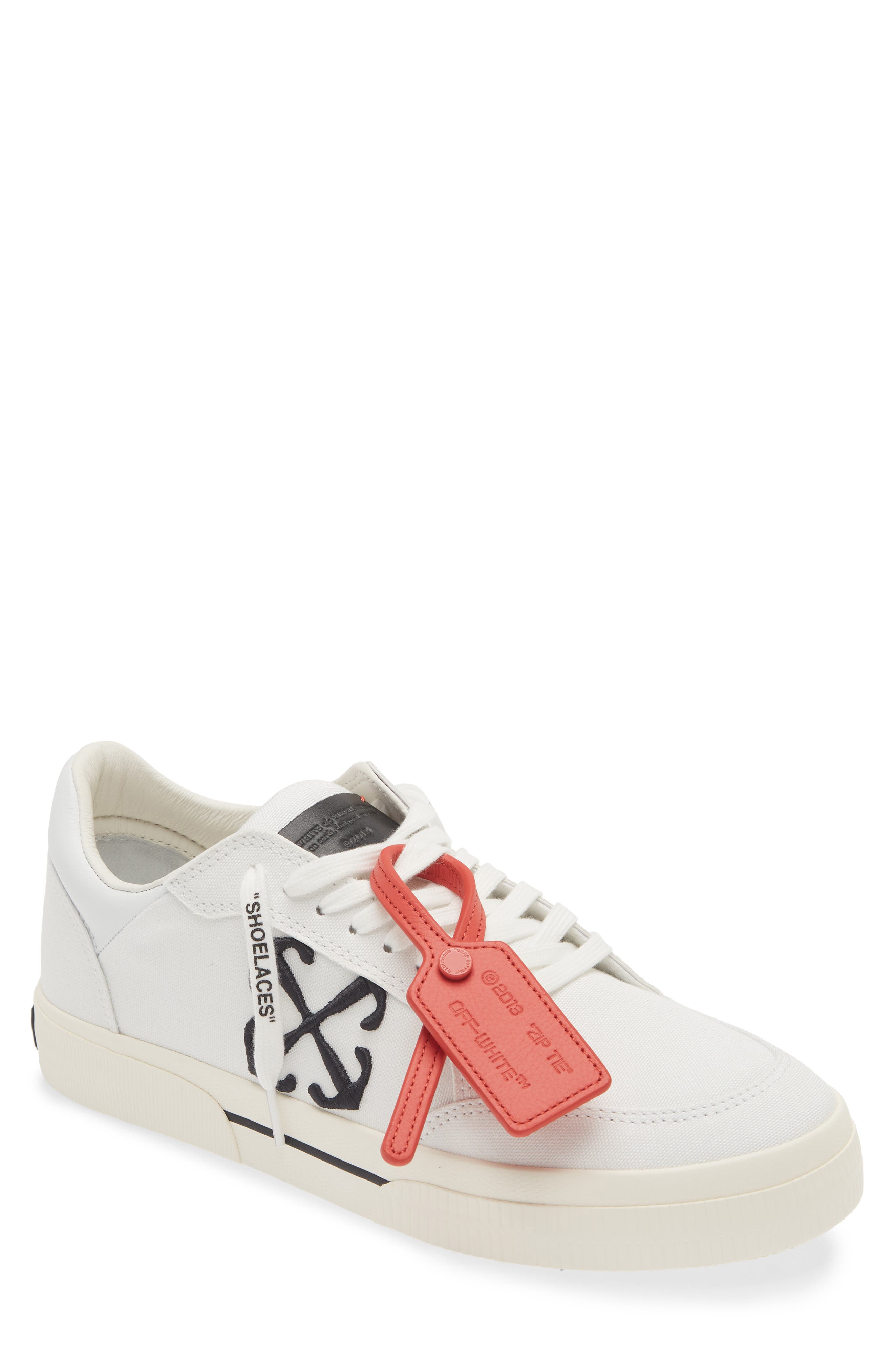 Off-White Arrow Canvas Low Top Sneaker, Main, color, White - Black