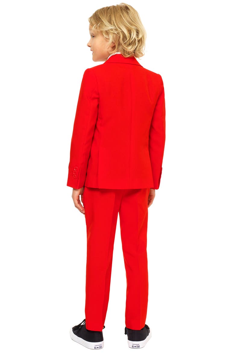 Red Devil Two-Piece Suit with Tie, Alternate, color, RED