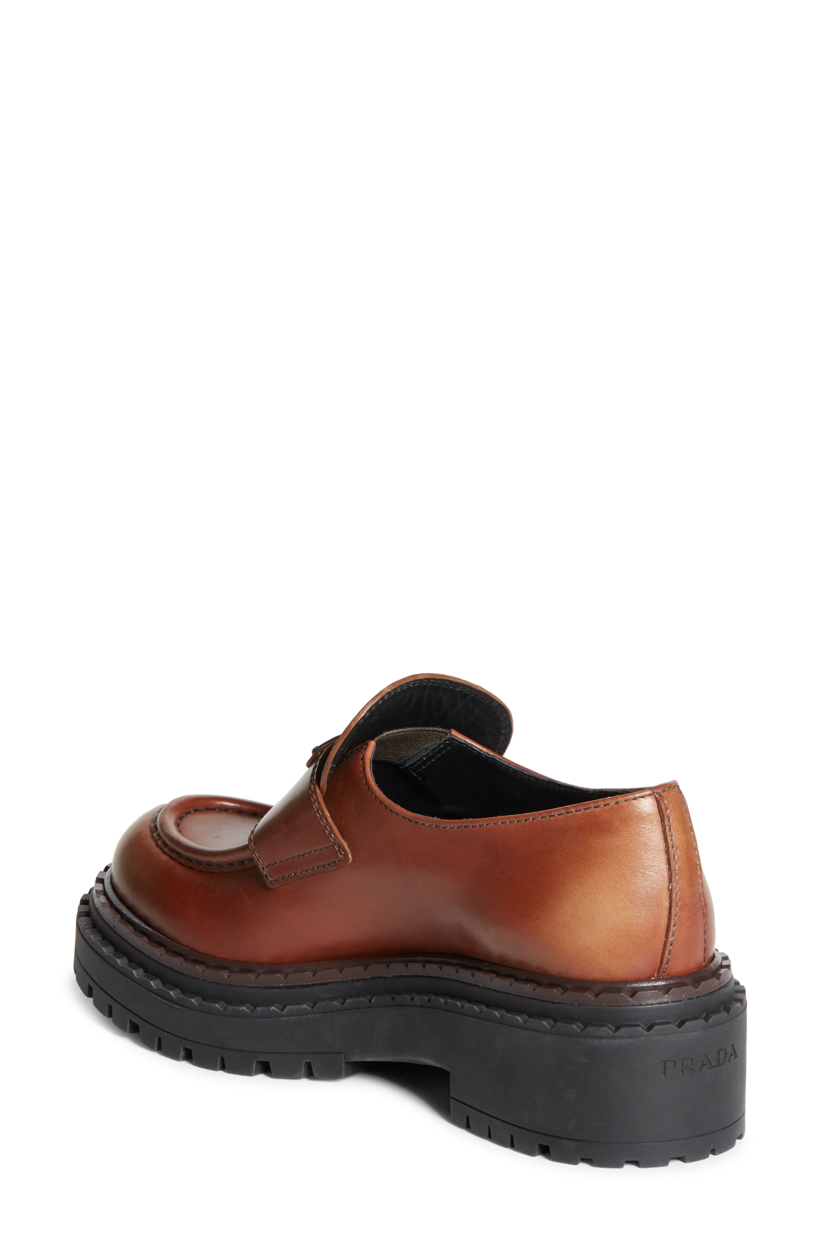 Double Chocolate Platform Loafer, Alternate, color, COGNAC