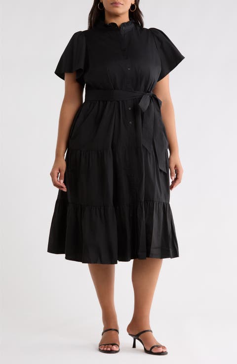 Bellucci Cotton Poplin Tiered Dress