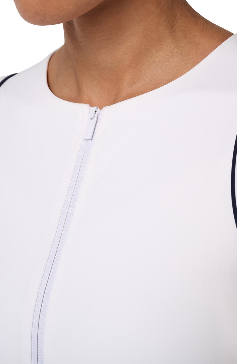 TravisMathew Sunfire Move Knit Zip Front Tank, Alternate, color, White