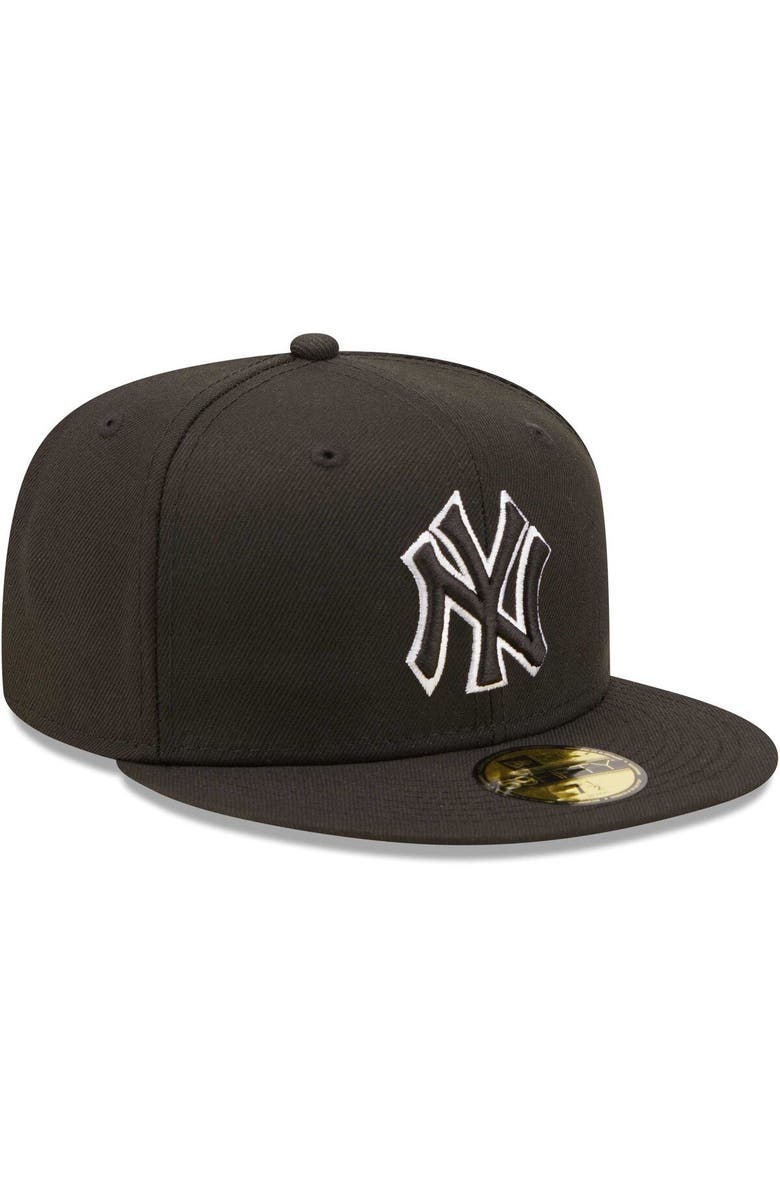 New Era Men's New Era New York Yankees Black on Black Dub 59FIFTY Fitted Hat, Alternate, color,