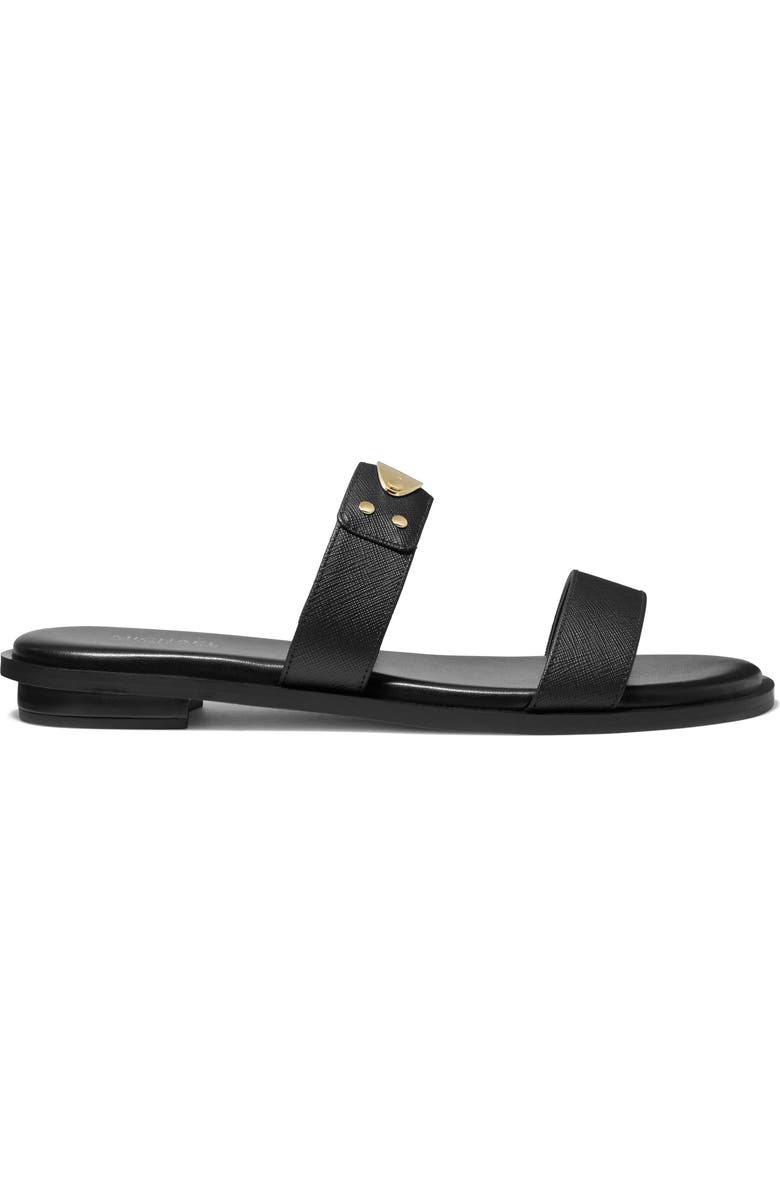 MICHAEL Michael Kors Logo Plate Slide Sandal, Alternate, color,