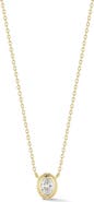 GLAZE JEWELRY Oval Cut Cubic Zirconia Pendant Necklace