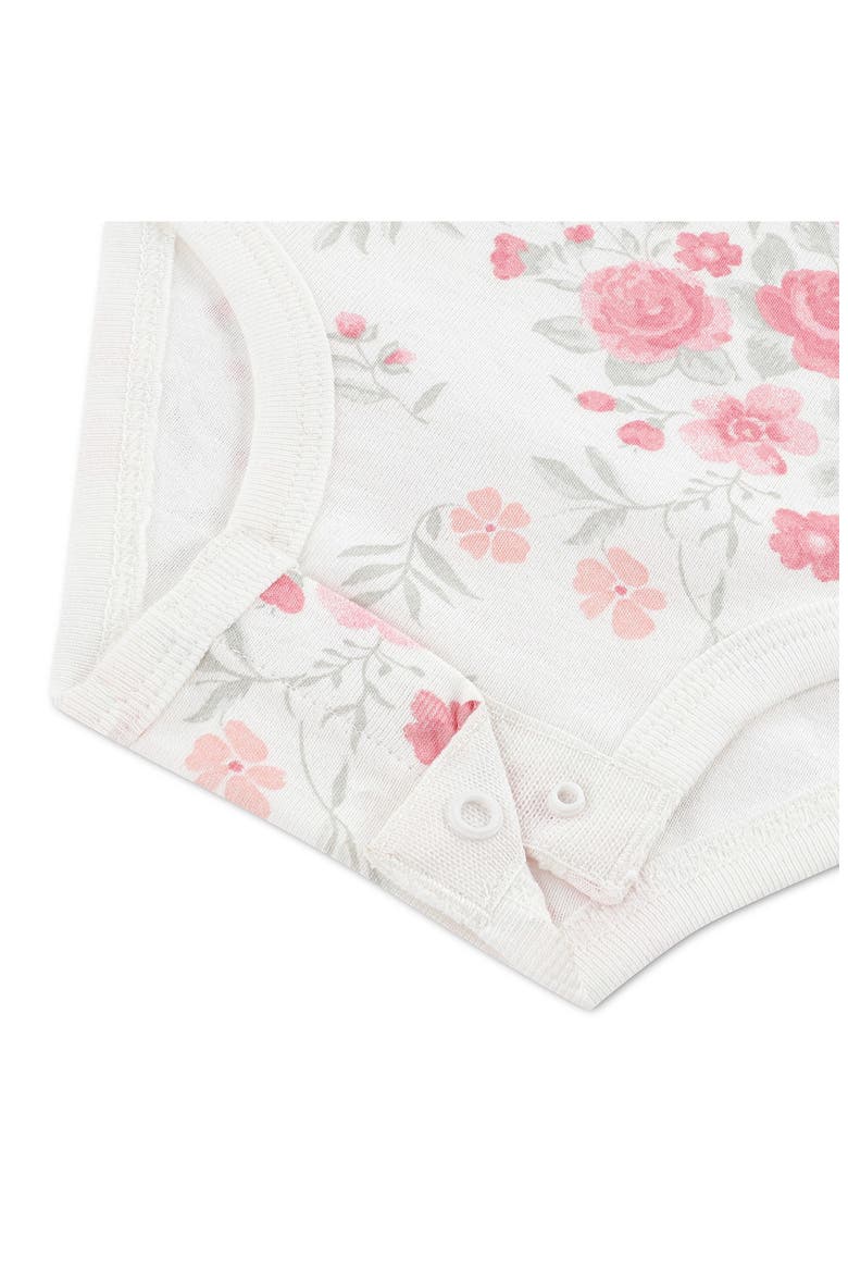 3-Piece Organic Cotton Bodysuits & Headband Set, Alternate, color, ROSEWATER