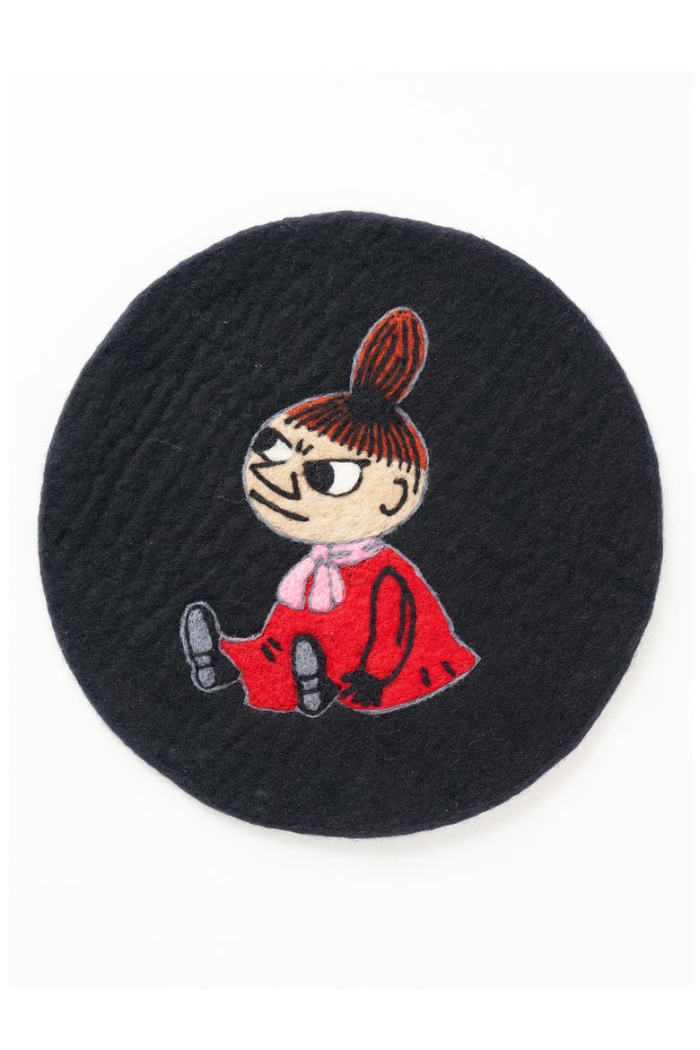 Kids' Handmade Little My Woven Wool Seat Pad, Main, color, BLACK