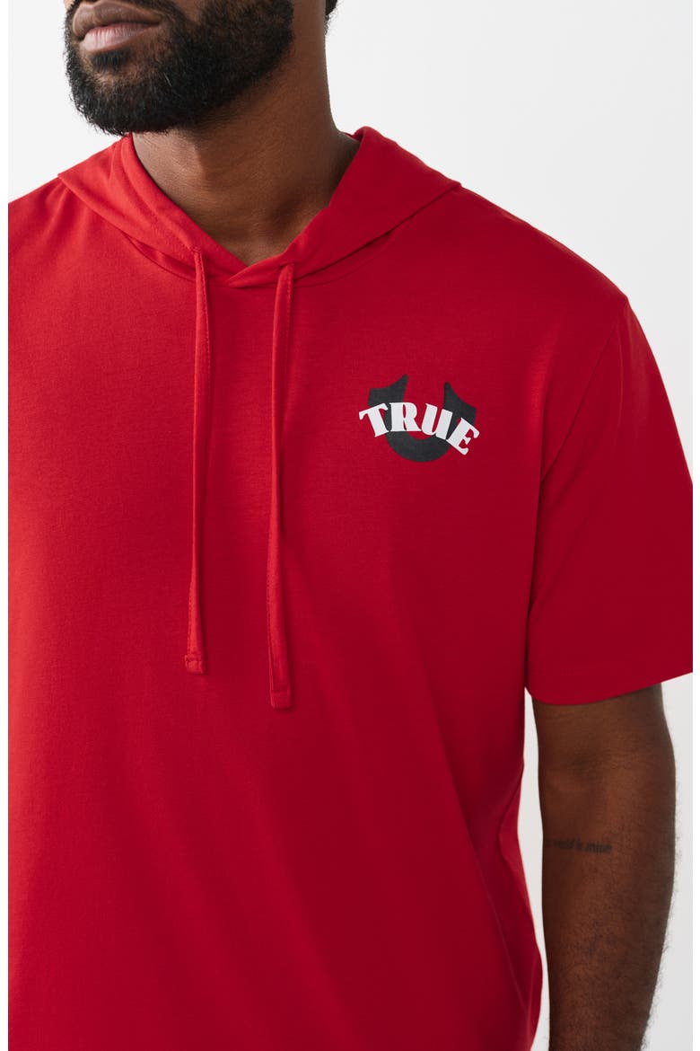 Circular Hoodie T-Shirt, Alternate, color, RED