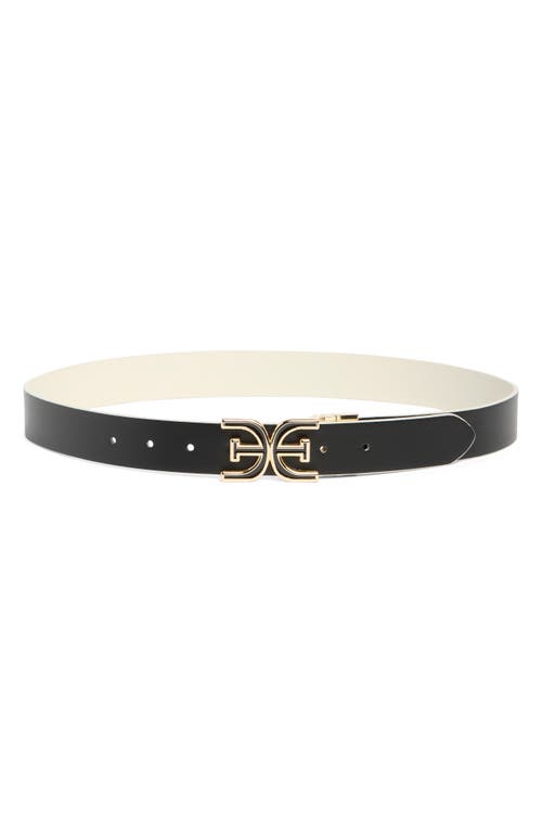 Sam Edelman Monogram Swivel Leather Belt