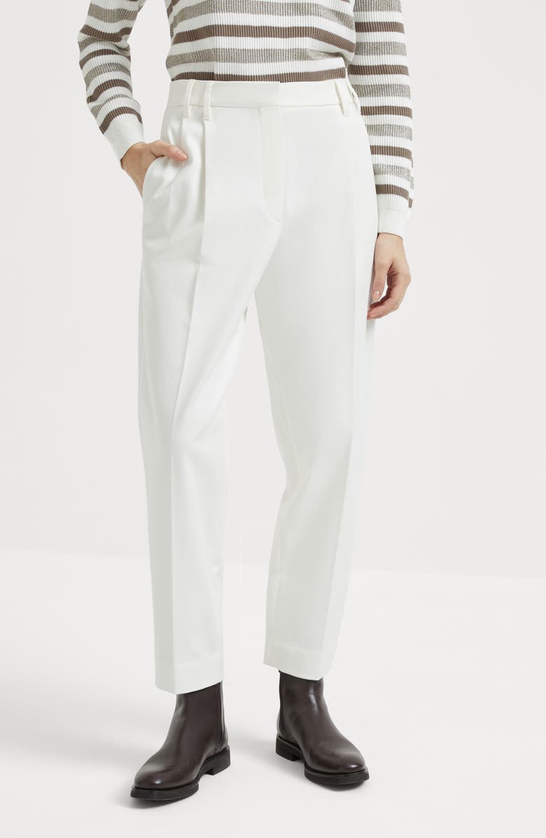Brunello Cucinelli Slouchy trousers, Alternate, color, Panama