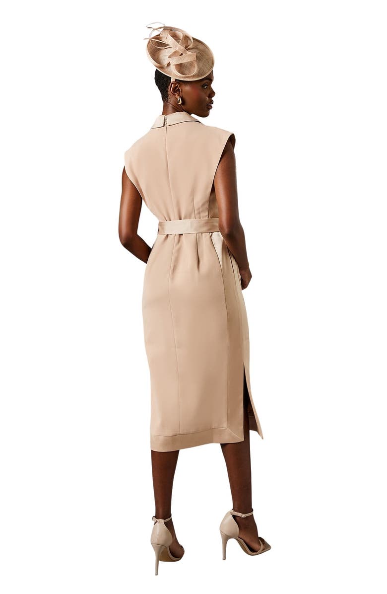 Coast Tux Satin Midi Dress, Alternate, color, Champagne