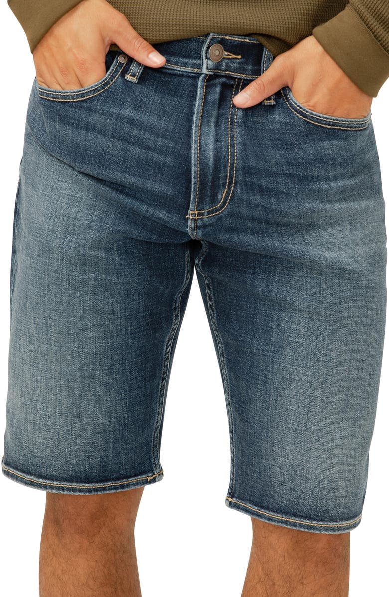 Silver Jeans Co. Zac Relaxed Fit Denim Shorts, Alternate, color, Indigo