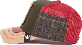 Goorin Trunchbull Crocodile Patch Flannel Trucker Hat