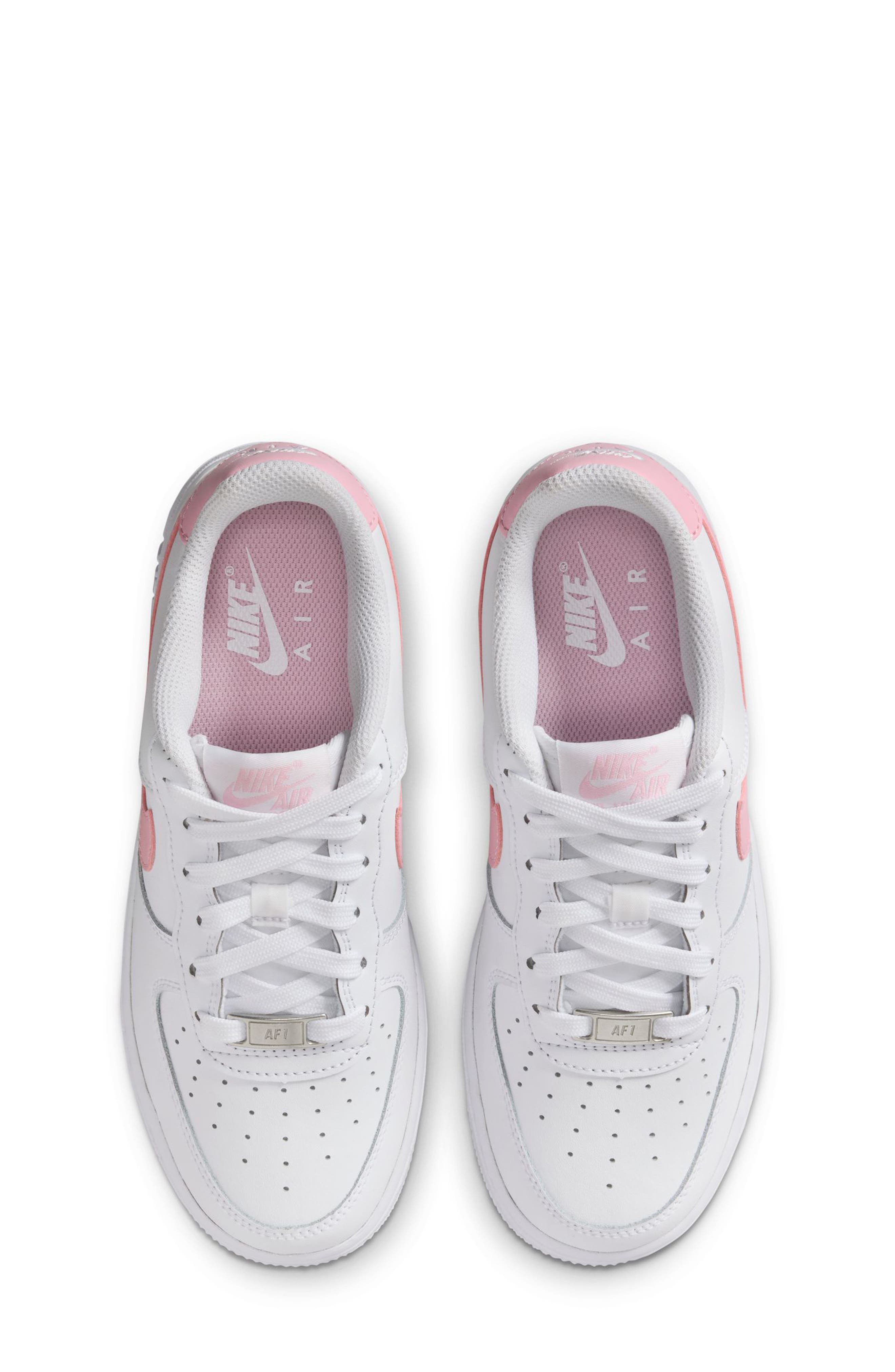 Nike Kids' Air Force 1 Sneaker, Alternate, color, 115 White/Mdsfpk