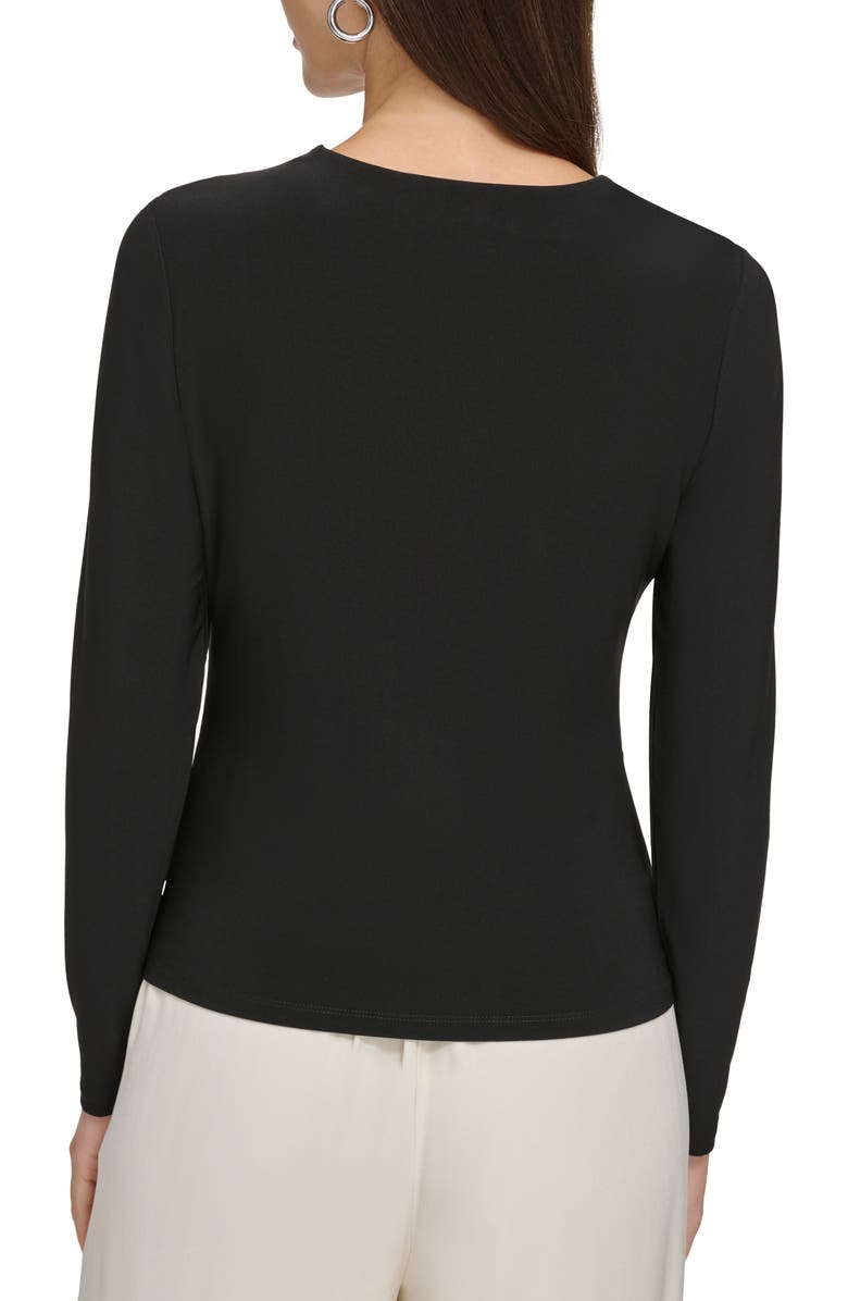 DKNY Asymmetric Twist Neck Top, Alternate, color, 