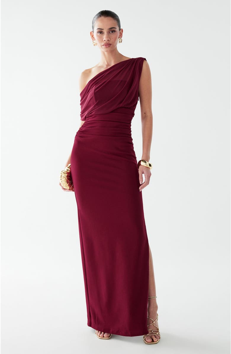BWLDR Frea Maxi Dress, Alternate, color, Burgundy
