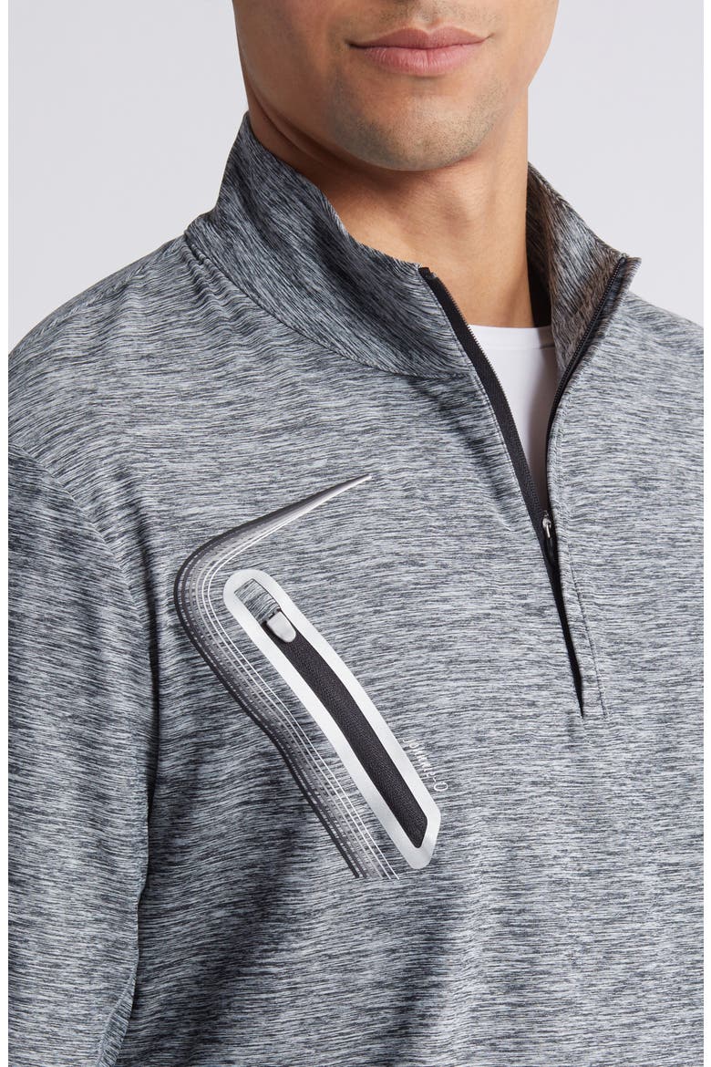 Sabino Quarter-Zip Performance Pullover, Alternate, color, HEATHER BLACK