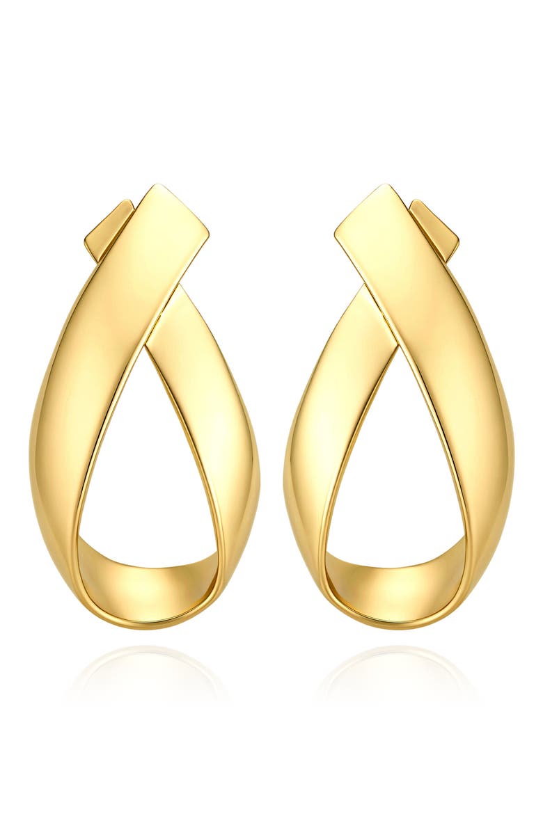 Twisted Goldtone Hoop Earrings, Alternate, color, GOLD TONE