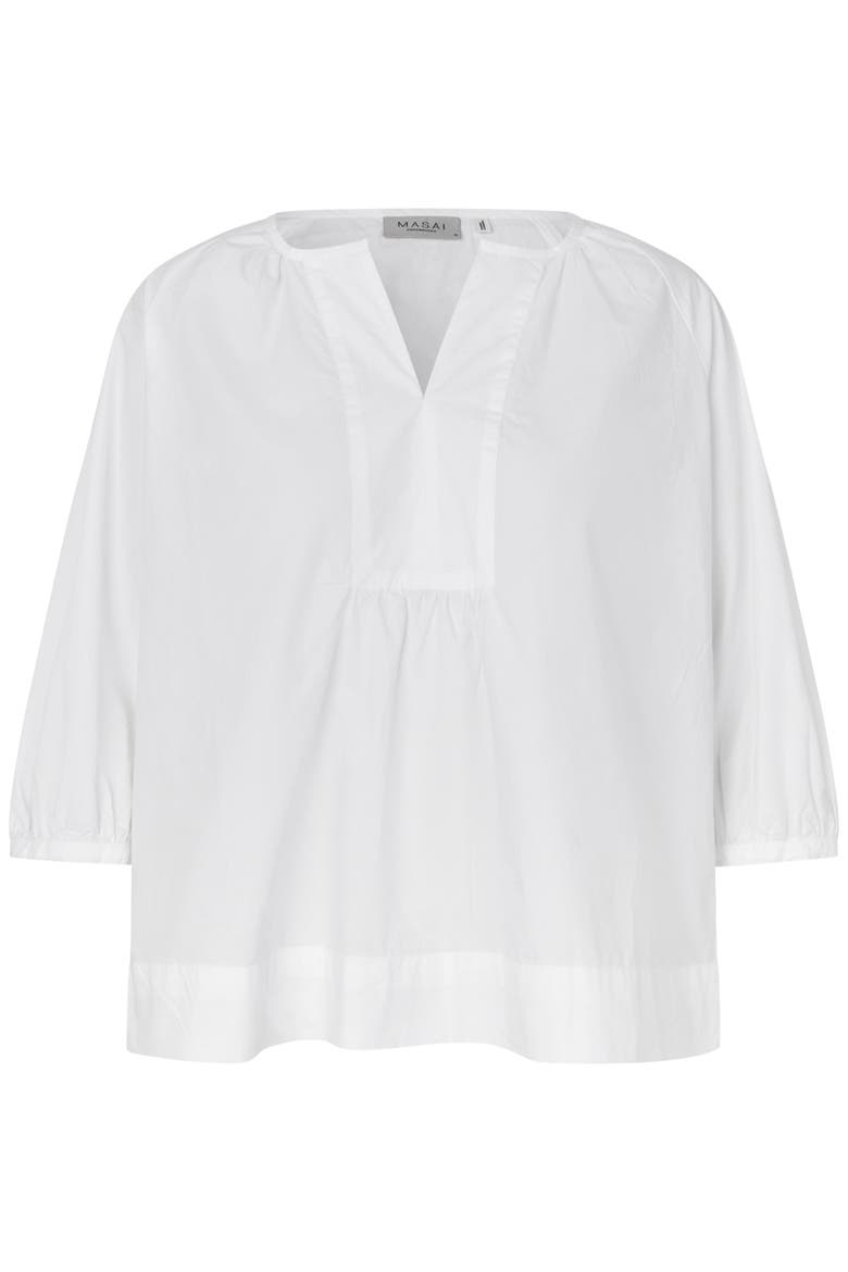MaDarethiel Relaxed Fit Blouse, Alternate, color, White