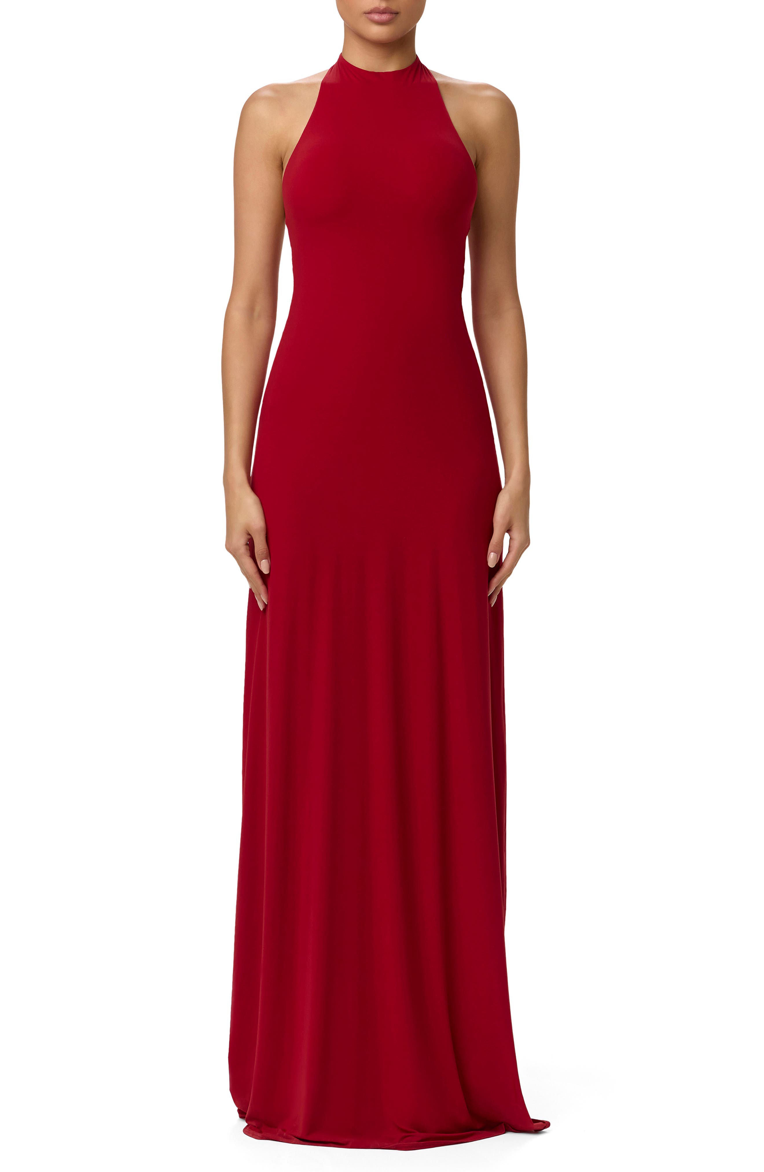 Bow Halter Maxi Dress
