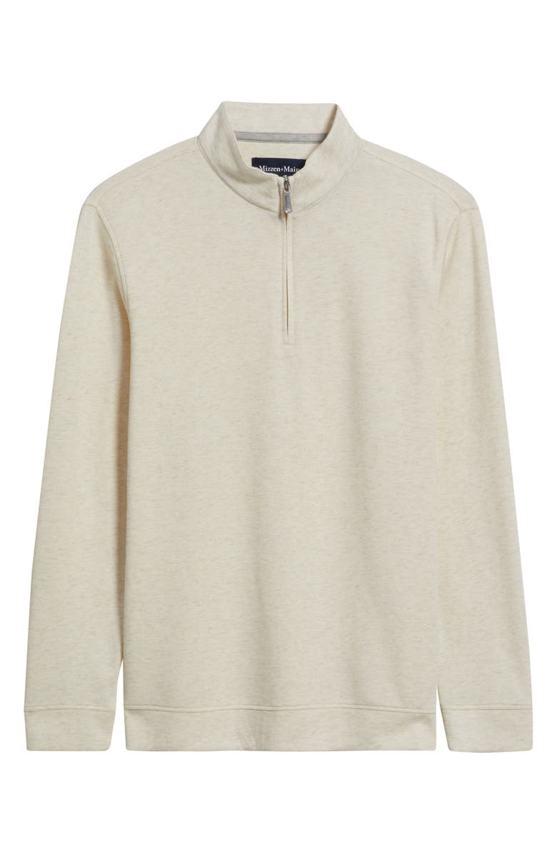 Mizzen+Main Crandall Quarter Zip Pullover, Alternate, color, Birch Heather