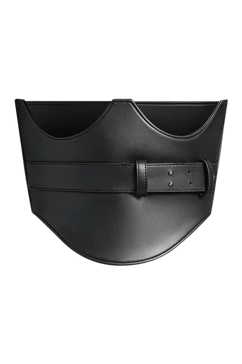 Leather Corset Belt, Main, color, Black