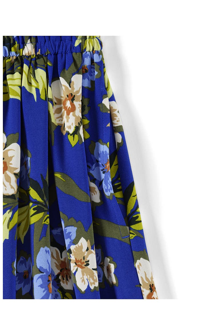 Plus Size Creaseless Scoop Neck Smocked Midi Dress, Alternate, color, Lapis Blue Floral Tropic