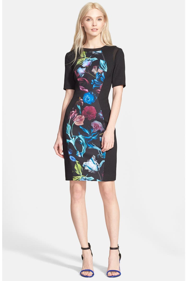 Ted Baker 'Abade' Body-Con Dress, Main, color, BLACK