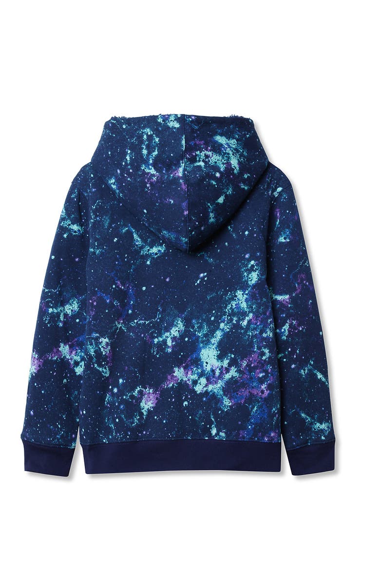 Kids High Pile Lined Zip Hoodie, Alternate, color, Galaxy/Navy