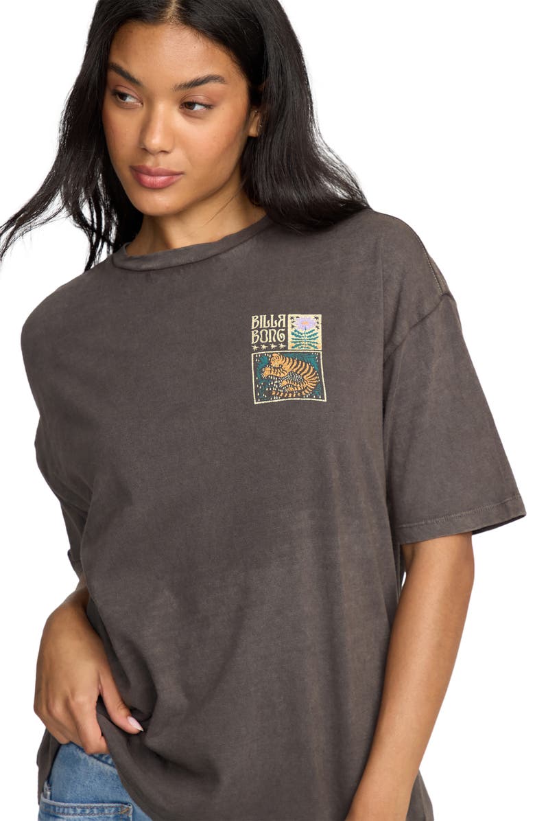 Billabong Daydream Away Cotton Graphic T-Shirt, Alternate, color, Off White / Brown