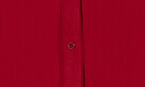 Patrizia Luca Mandarin Collar Button-up Shirt In Red
