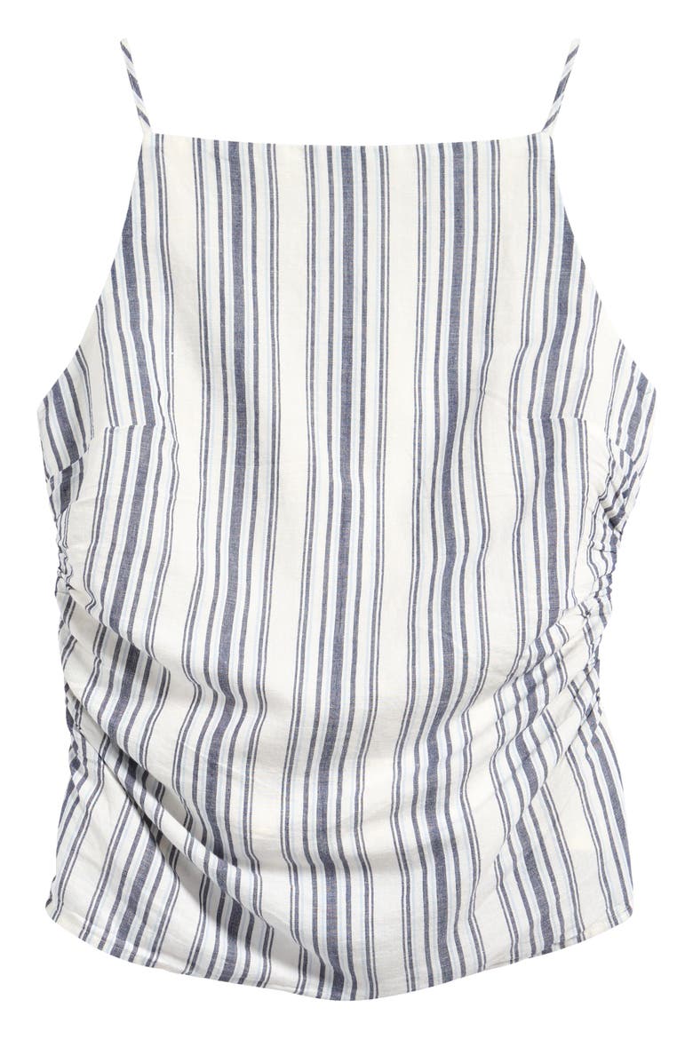 Ruched Square Neck Tank, Alternate, color, LIGHTHOUSE